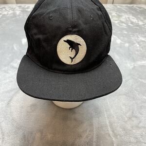 Pink+Dolphin Trucker‎ Hat Cap Black White Embroidered Logo Snapback Streetwear